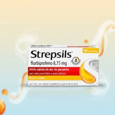 Pastilhas para Garganta Strepsils Sabor Mel e Limão 16 Pastilhas