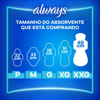 Absorvente Always Noites Tranquilas Suave com Abas Tamanho XXG 10 Unidades