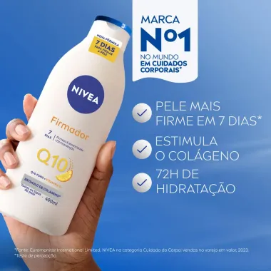 Lo&ccedil;&atilde;o Hidratante Nivea Firmador Q10 + Vitamina C Todos os Tipos de Pele 400ml
