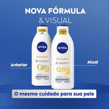Lo&ccedil;&atilde;o Hidratante Nivea Firmador Q10 + Vitamina C Todos os Tipos de Pele 400ml