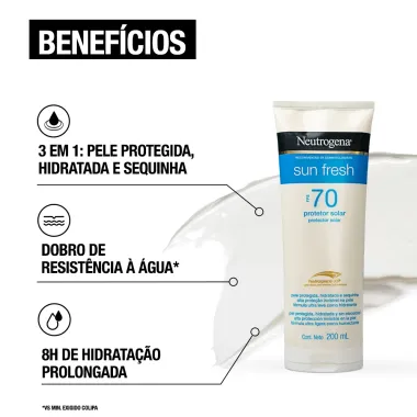 Protetor Solar Neutrogena Sun Fresh FPS 70 200ml