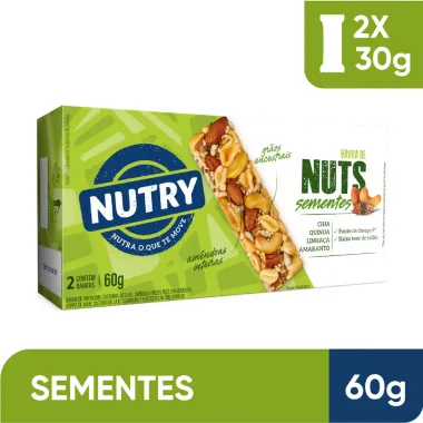 BARRA NUTS NUTRY SEMENTES 60G C/2