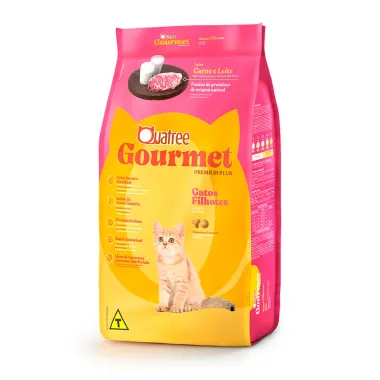 Ração para Gatos Filhotes Quatree Gourmet Sabor Carne e Leite 1Kg