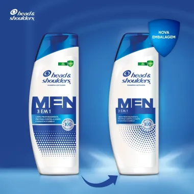 Shampoo Head & Shoulders Men 3em1 Cuidados com a Raiz 400ml