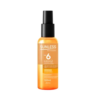 Óleo Bronzeador Sunless Cenoura FPS 6 com 120ml