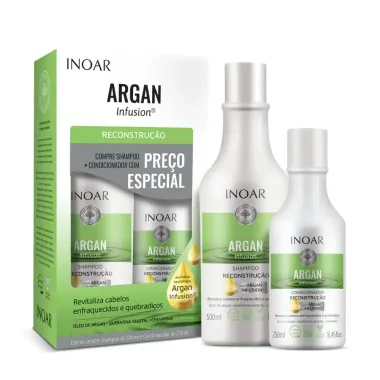 Inoar Argan Infusion Reconstrução Shampoo 500ml e Condicionador 250ml