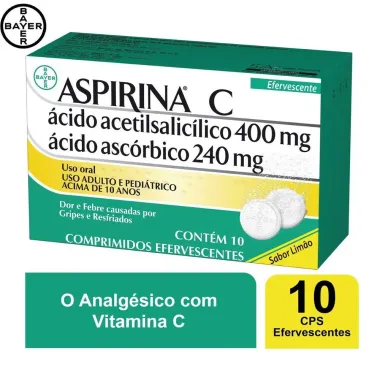 Aspirina C  Bayer Analgésico com 10 Comprimidos Efervescentes