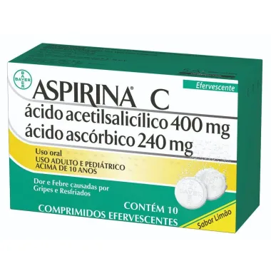 Aspirina C  Bayer Analg&eacute;sico com 10 Comprimidos Efervescentes