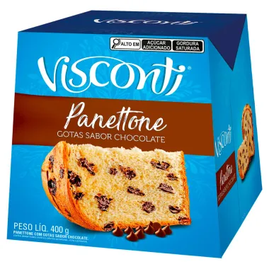 Panettone Visconti Gotas Chocolate com 400g
