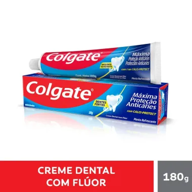 Creme Dental Colgate M&aacute;xima Prote&ccedil;&atilde;o Antic&aacute;ries 180g