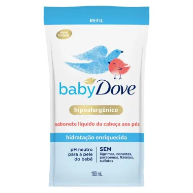 Sabonete Líquido Dove Baby Hidratação Enriquecida Refil 180ml