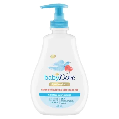 Sabonete Líquido Baby Dove da Cabeça aos Pés Hidratação Enriquecida 400ml