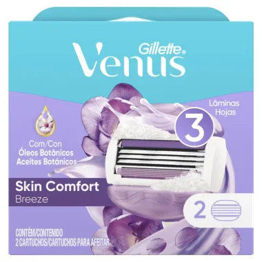 Carga para Aparelho de Depilar Gillette Venus Breeze com 2 unidades