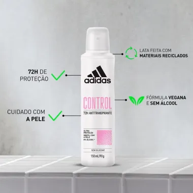 Desodorante Aerossol Antitranspirante Adidas Feminino Control 150ml