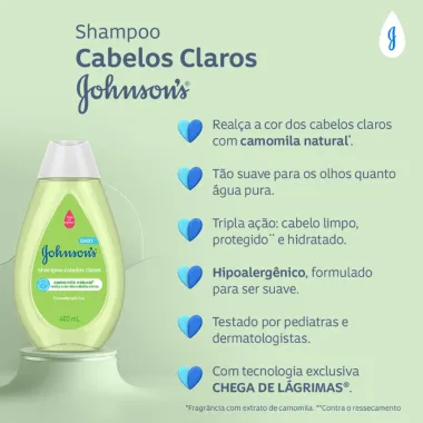 Shampoo Johnson's Baby Cabelos Claros 750ml