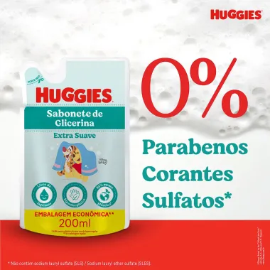 Sabonete Líquido Infantil Huggies Extra Suave Refil 200ml