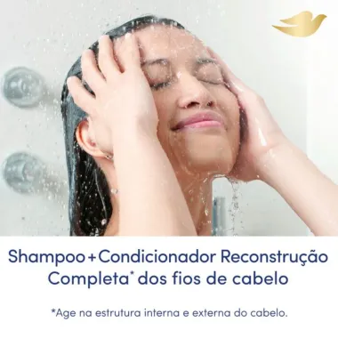 Shampoo + Condicionador Dove Reconstrução Completa para Cabelos Danificados 400ml+200ml