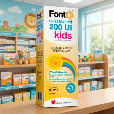 Font D 200UI Kids Gotas com 10ml