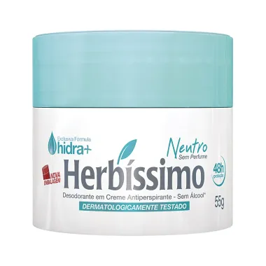 Desodorante Herbíssimo Neutro Creme Antiperspirante com 55g