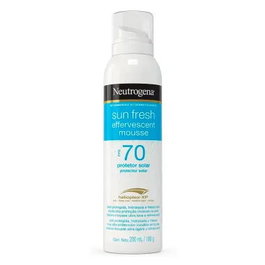 Protetor Solar Neutrogena Sun Fresh Mousse Effervescent FPS 70 200ml Frasco