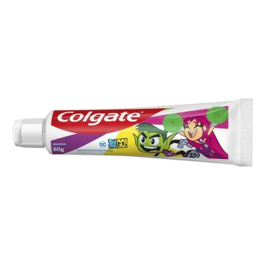 Creme Dental Infantil Colgate Teen Titans Go! Sabor Morango 60g