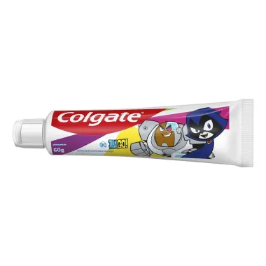 Creme Dental Infantil Colgate Teen Titans Go! Sabor Morango 60g