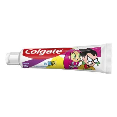 Creme Dental Infantil Colgate Teen Titans Go! Sabor Morango 60g