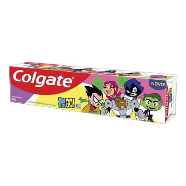 Creme Dental Infantil Colgate Teen Titans Go! Sabor Morango 60g