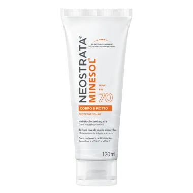 Protetor Solar Minesol NeoStrata Corpo e Rosto FPS 70 120ml