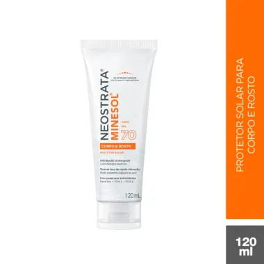 Protetor Solar Minesol NeoStrata Corpo e Rosto FPS 70 120ml
