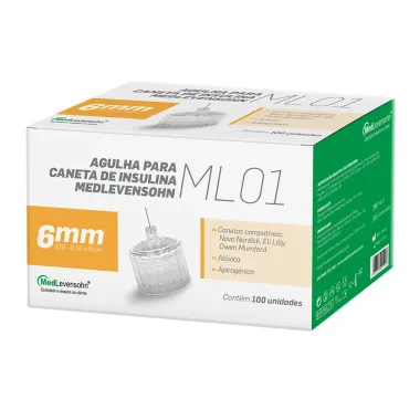 Agulha Descartável ML01 MedLevensohn 6mm com 100 Unidades