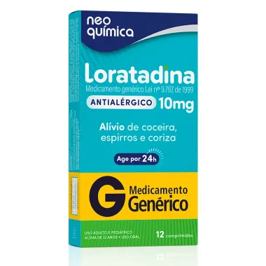 Loratadina 10mg Neo Química Genérico com 12 Comprimidos