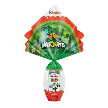 Ovo de P&aacute;scoa Kinder Ovo Natoons com 1 Surpresa Sortida 150g