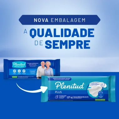 Toalha Umedecida Plenitud com 42 Unidades