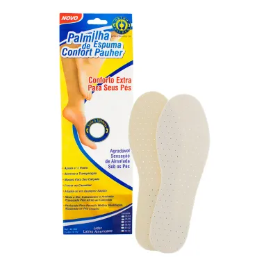 Palmilha Ortho Pauher Confort Pauher 37/38 Unissex com 1 Par