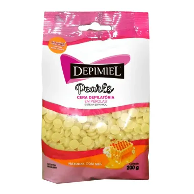 Cera Depilatória Depimiel Pearls em Pérolas Natural 200g