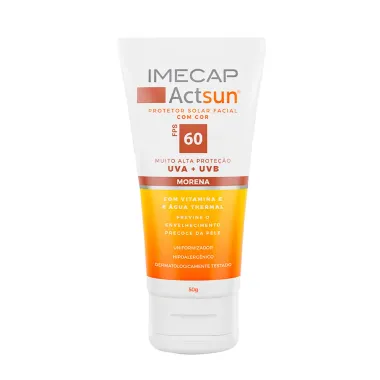 Protetor Solar Imecap Actsun FPS 60 Cor Morena 50g