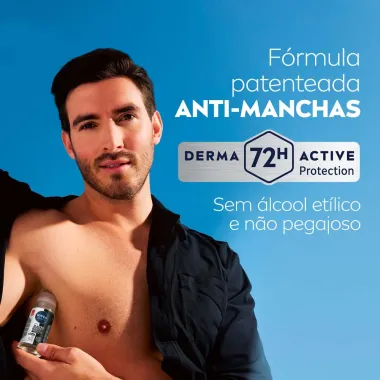 Desodorante Nivea Men Invisible For Black & White Roll-on Antitranspirante 48h com 2 Unidades de 50ml cada + 50% Desconto na 2&ordf; Unidade