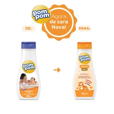 Shampoo Infantil Pom Pom Suave com 200ml
