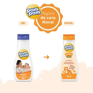 Shampoo Infantil Pom Pom Suave com 200ml