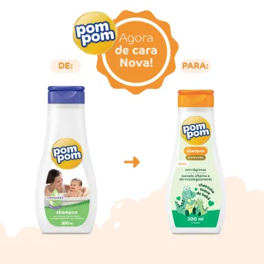 Shampoo Infantil Pom Pom Camomila com 200ml