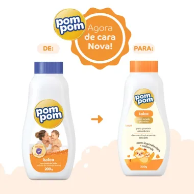 Talco Infantil Pom Pom com 200g