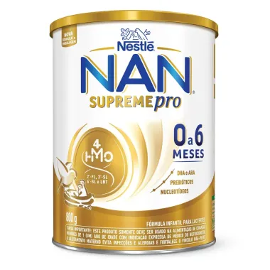 Fórmula Infantil NAN Supreme PRO HMO de 0 a 6 Meses 800g