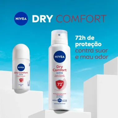 Desodorante Antitranspirante Roll-on Nivea Dry Comfort 48h com 2 Unidades de 50ml cada + 50% Desconto na 2&ordf; Unidade