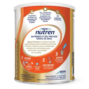 Nutren Senior Complemento Alimentar Baunilha Zero Lactose 740g