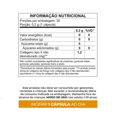 Condres Col&aacute;geno Tipo II 40mg com 30 C&aacute;psulas