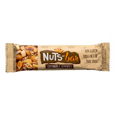 Barra de Castanhas e Sementes Nuts Bar com 25g