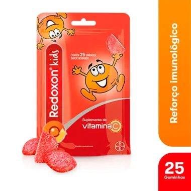 Redoxon Kids Vitamina C Sabor Morango com 25 Gominhas
