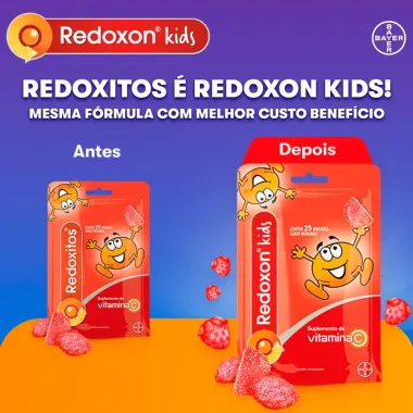 Redoxon Kids Vitamina C Sabor Morango com 25 Gominhas