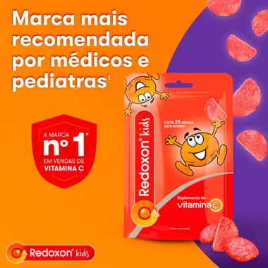 Redoxon Kids Vitamina C Sabor Morango com 25 Gominhas